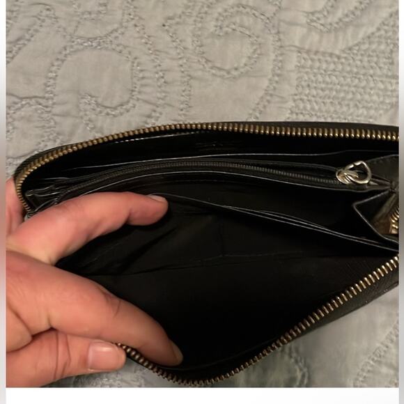 Vintage Jimmy Choo Black Leather Star Studded Long Zipper Wallet - Picture 6 of 13